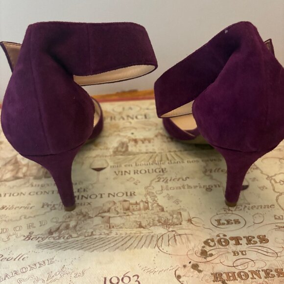 Cole Haan Plum Ankle Strap Heels - Picture 3 of 4
